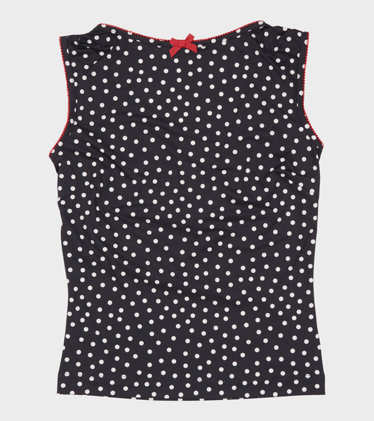 Alexa Jersey Top Black Dots