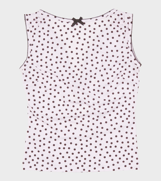 Alexa Jersey Top Pink Dots