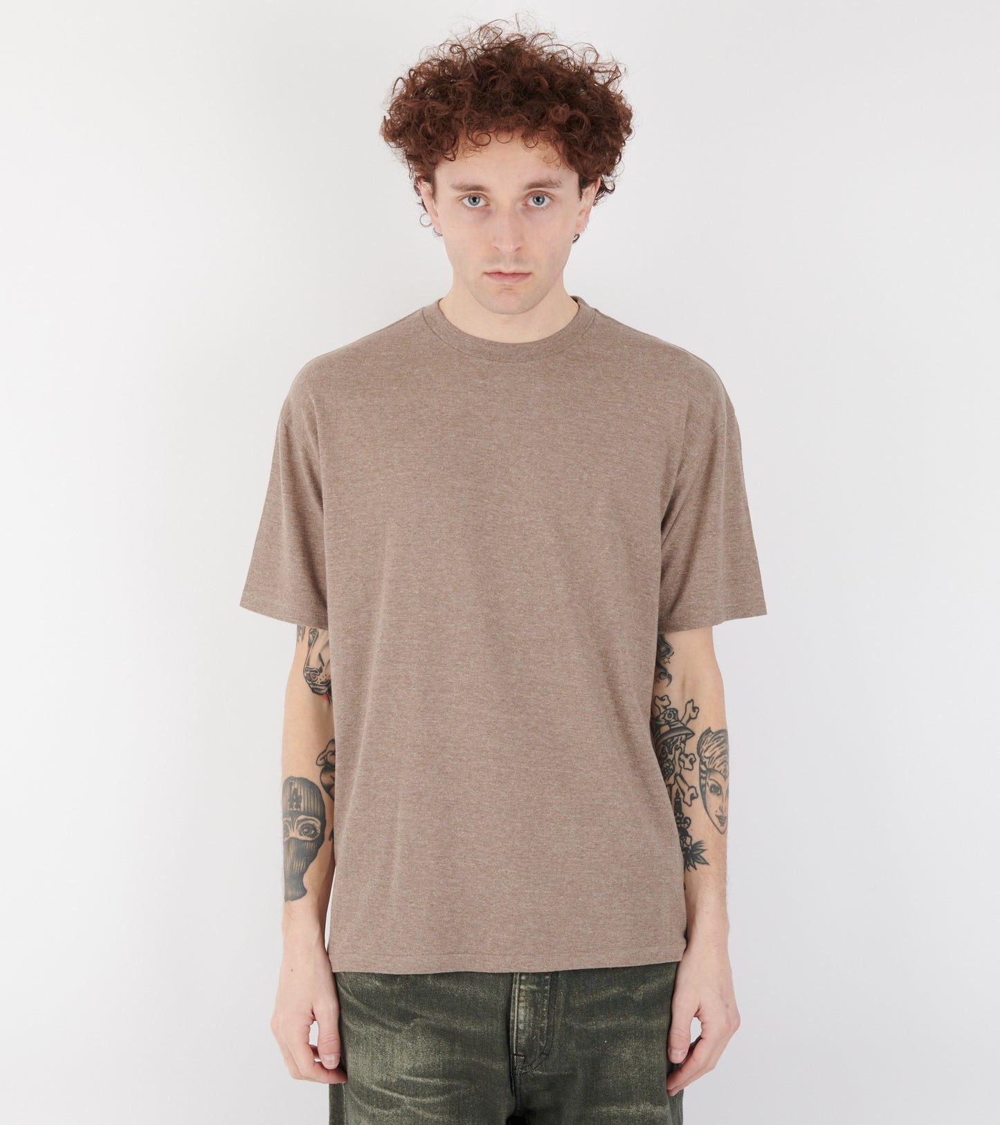 Seamless S/S Tee Top Brown