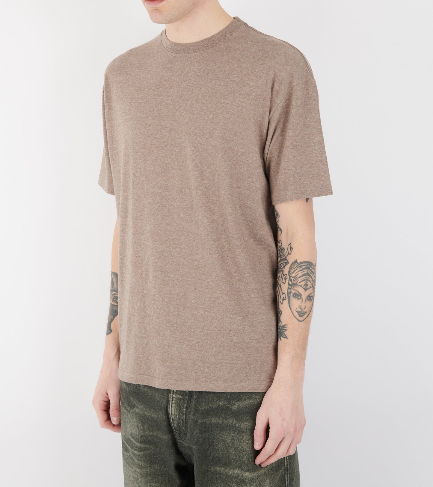 Seamless S/S Tee Top Brown