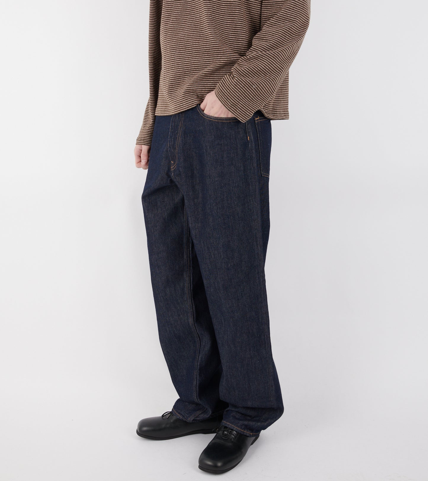 Hard Twist Denim Wide Pants Indigo