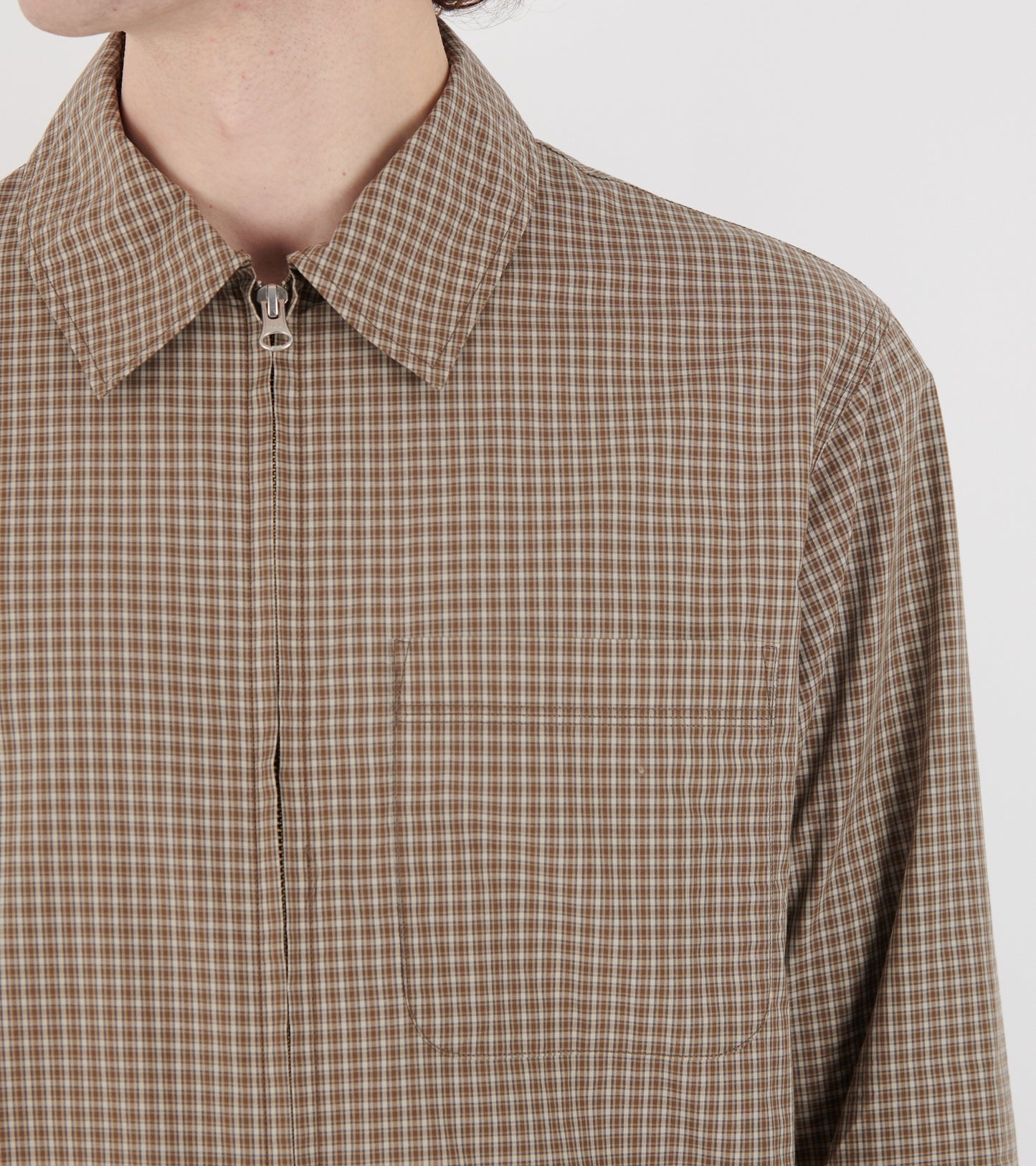 Another Zip Shirt 1.0 Khaki/Brown Check
