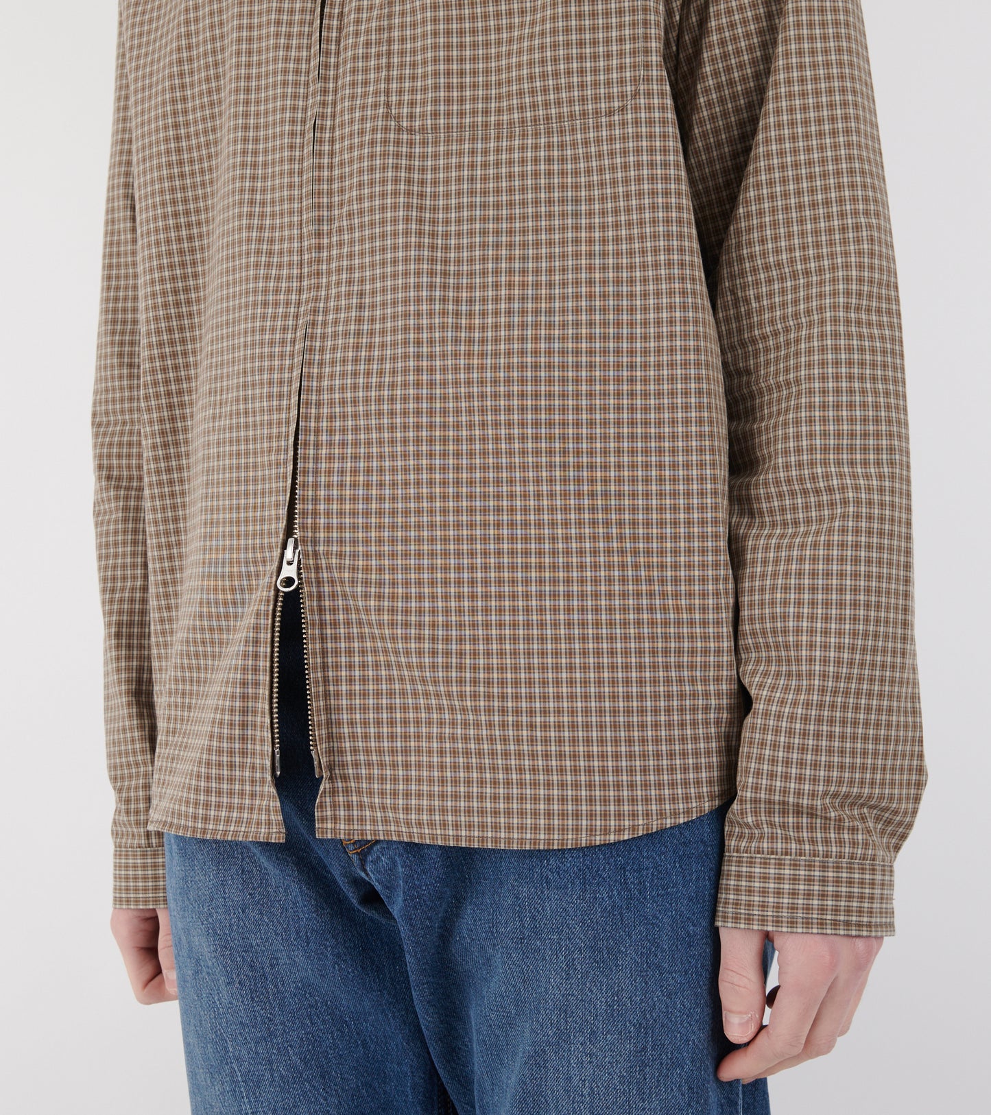 Another Zip Shirt 1.0 Khaki/Brown Check