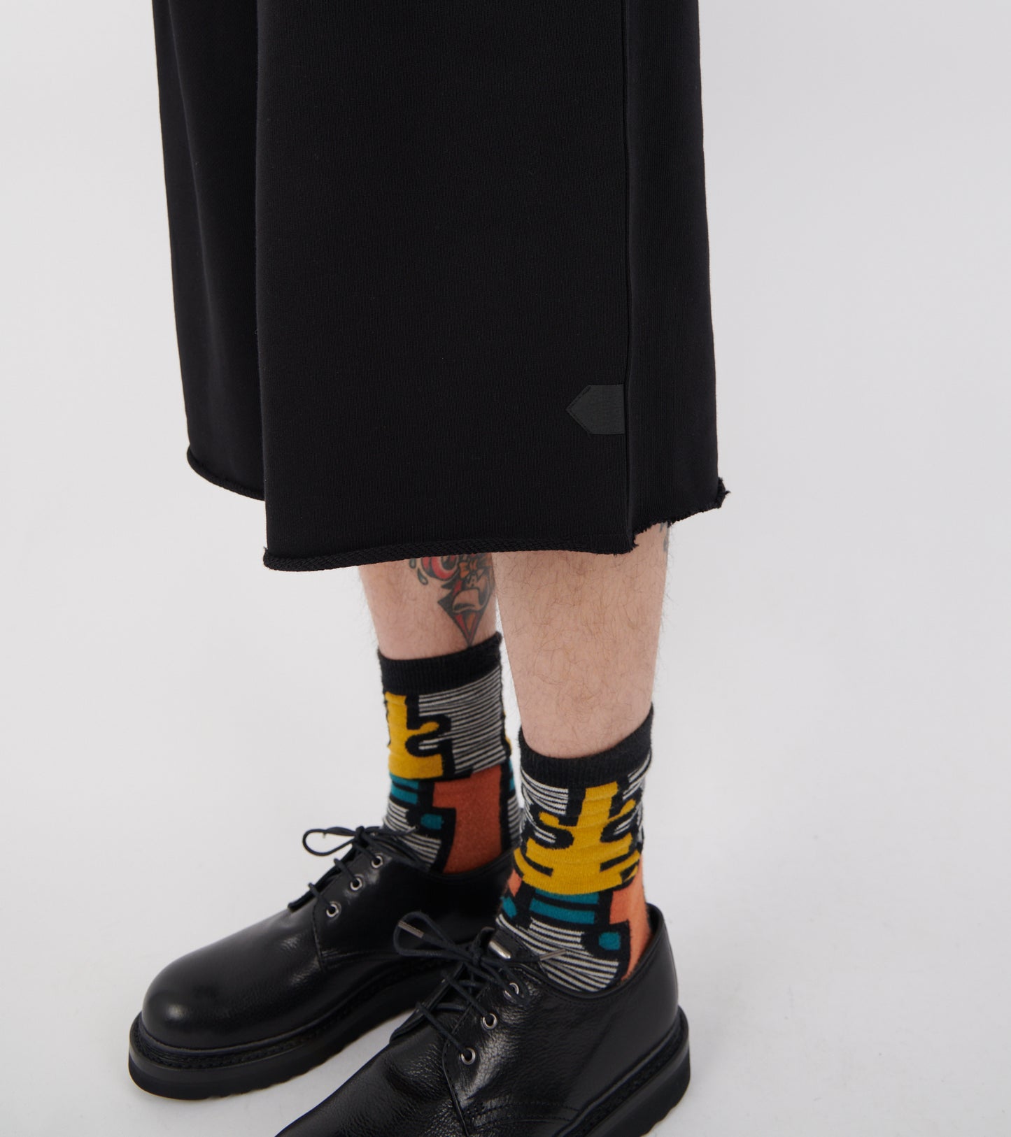 Pleated Sweat Shorts Black