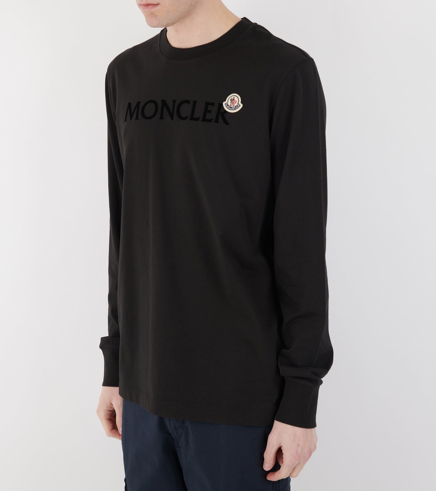 Velour Logo L/S T-shirt Black