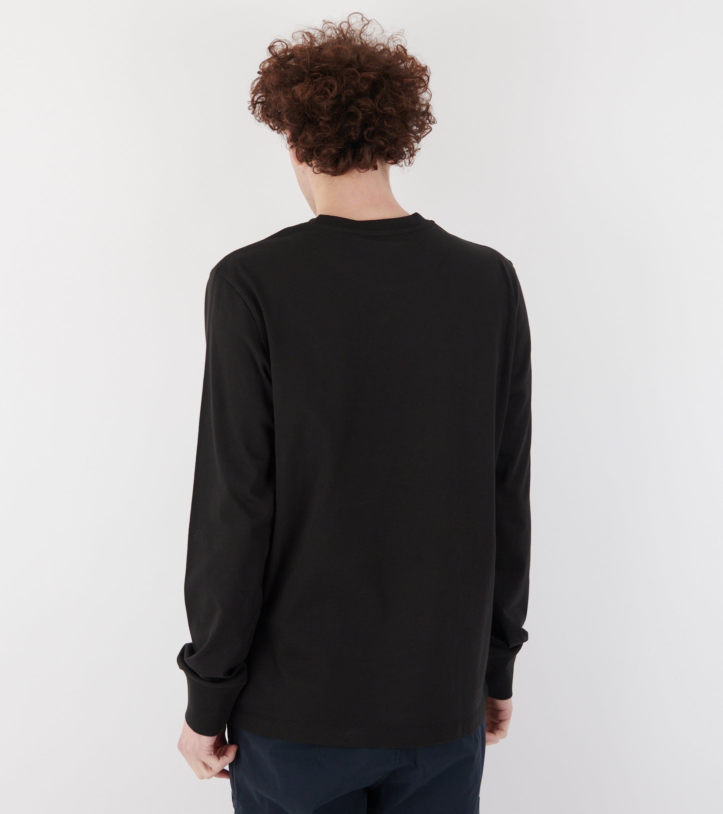 Velour Logo L/S T-shirt Black