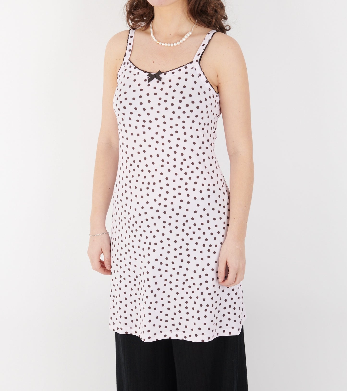 Slip Dress Pink Dots