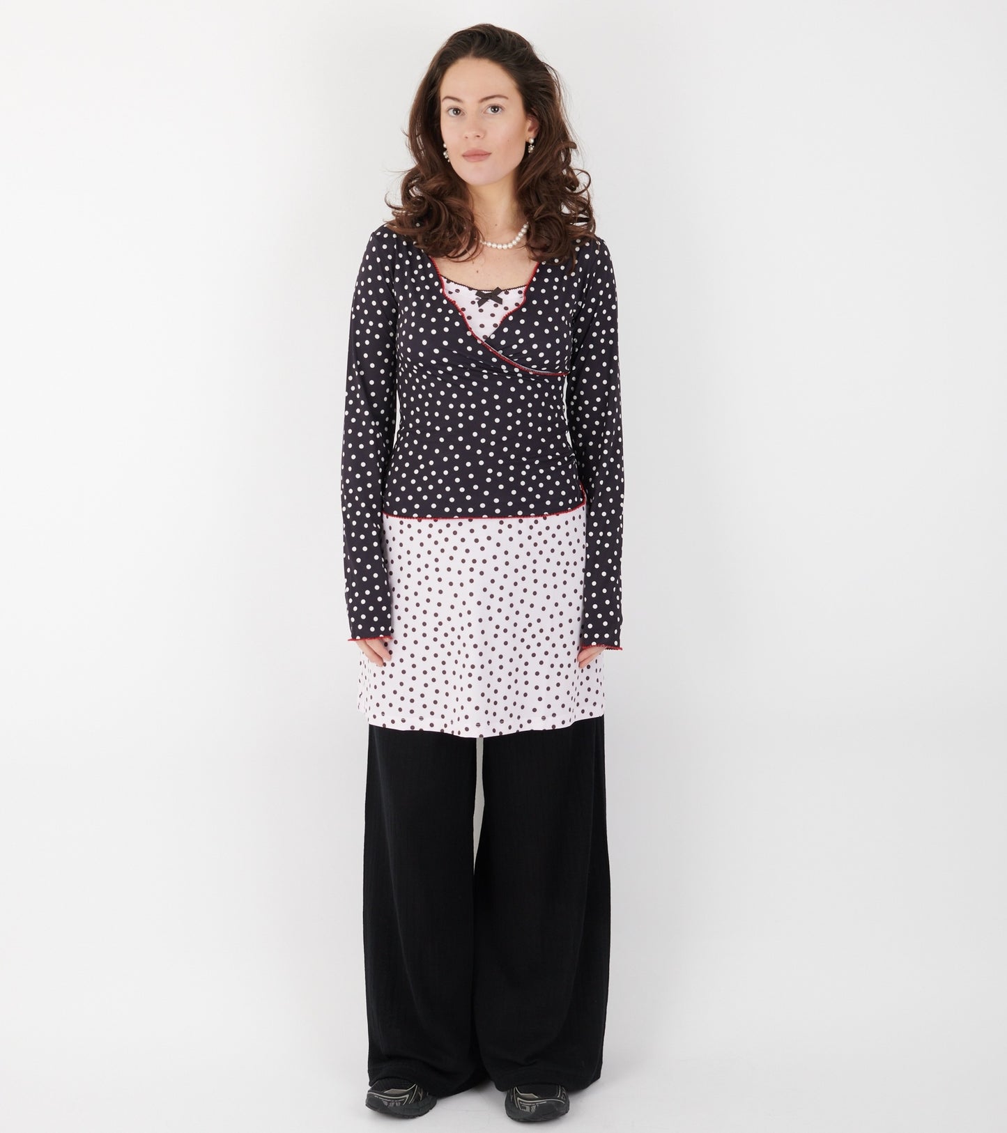 Slip Dress Pink Dots