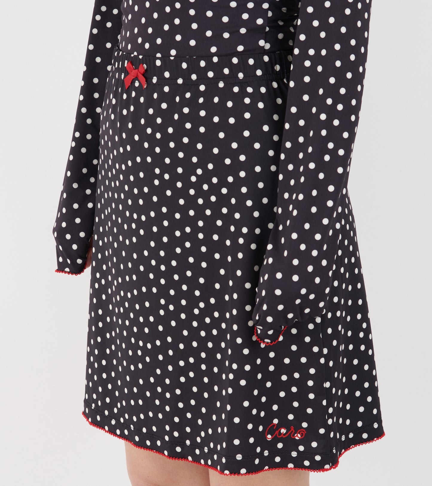 Jersey Skirt Black Dots