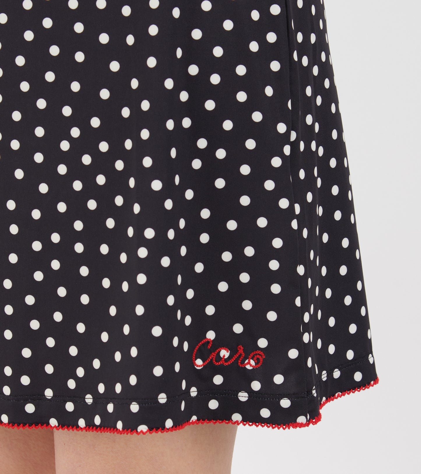 Jersey Skirt Black Dots