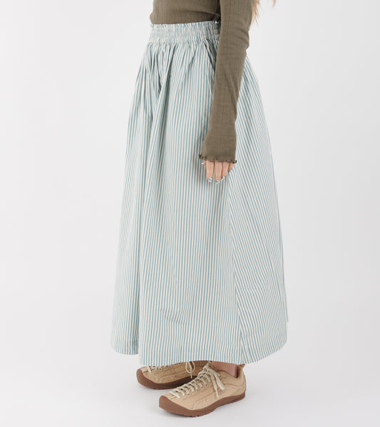 Dagny Skirt White/Aqua Stripe
