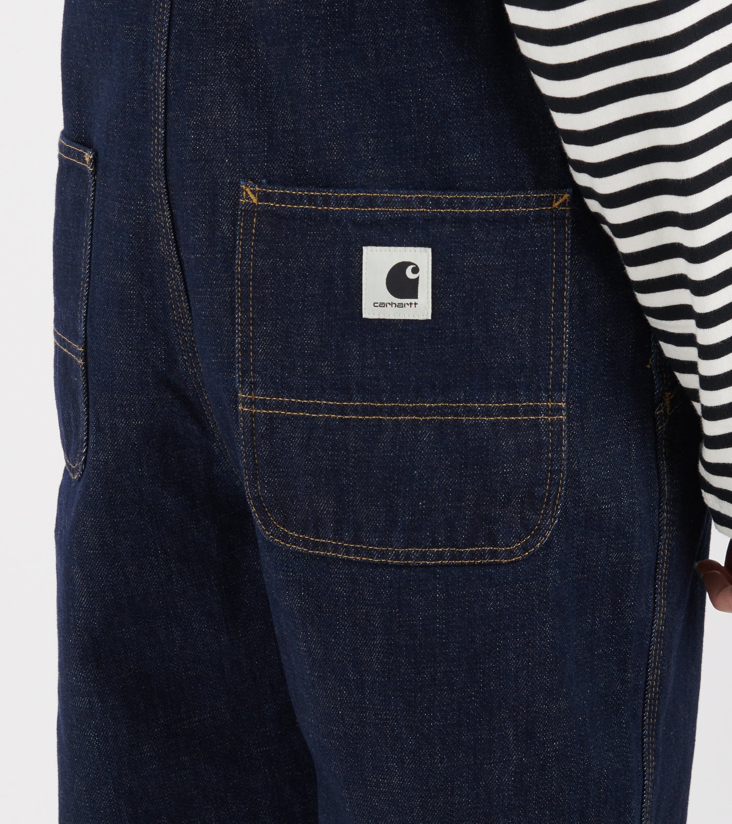 W Bib Overall Straight Blue Rinsed