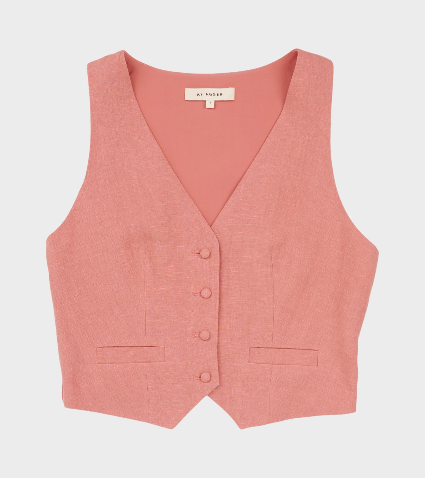 Linen Vest Raspberry