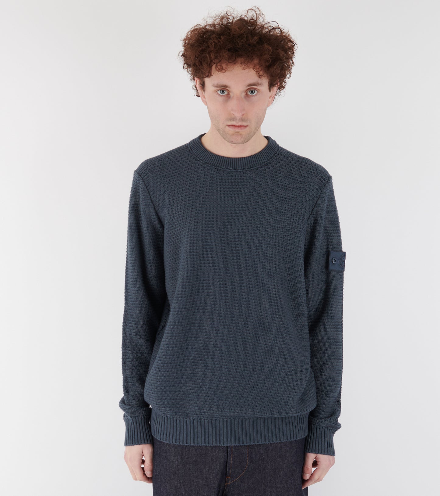 Cotton Cashmere Ghost Knit Dusty Petrol Blue