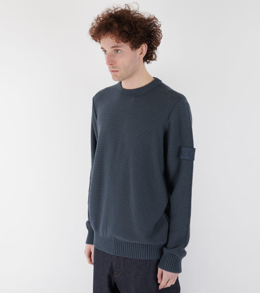 Cotton Cashmere Ghost Knit Dusty Petrol Blue