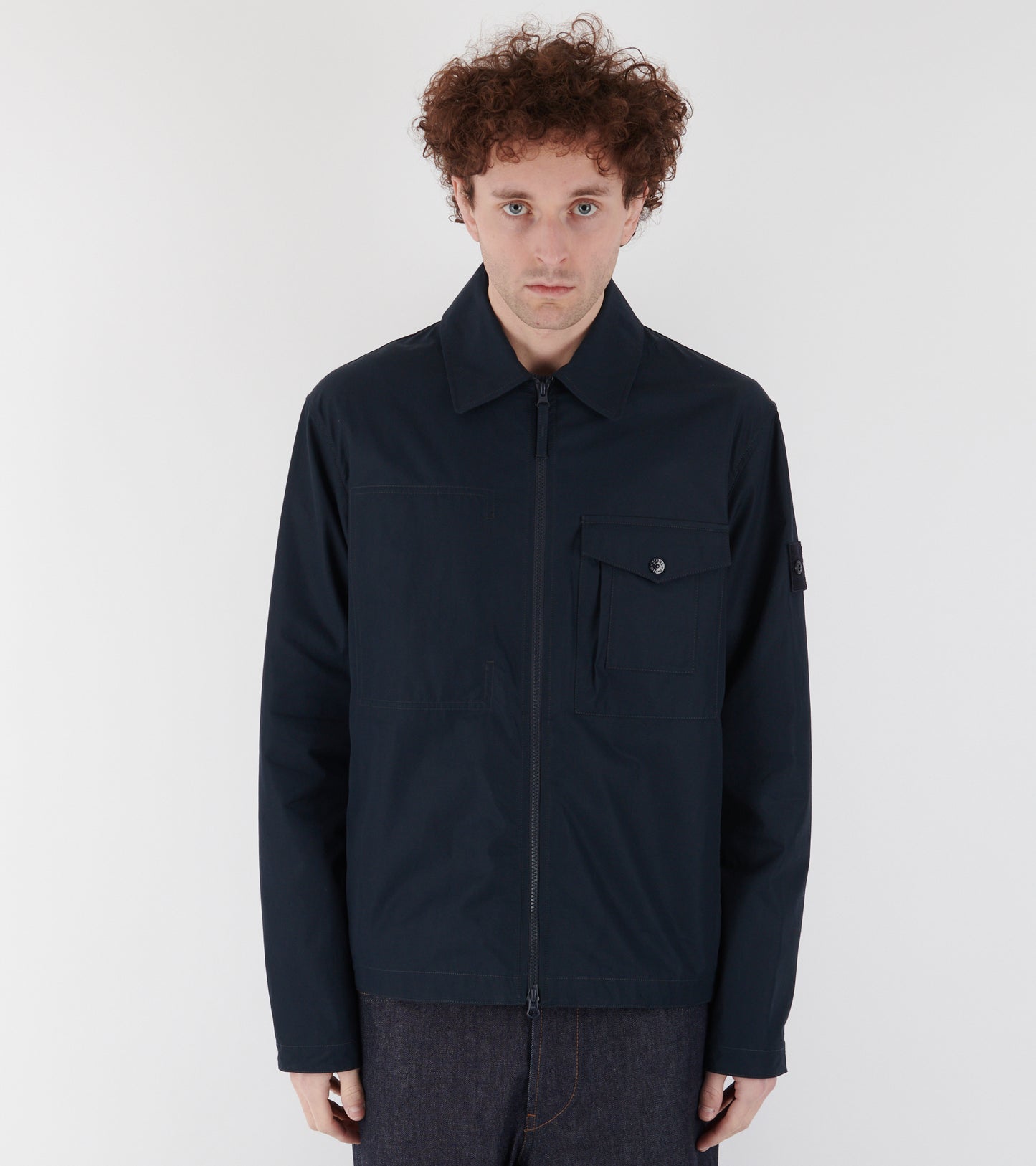 Cotton Ghost Overshirt Navy