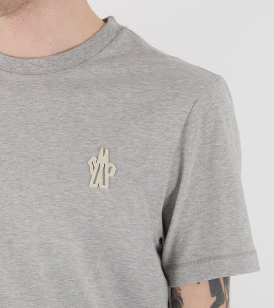 Logo Patch Cotton Blend S/S T-shirt Grey