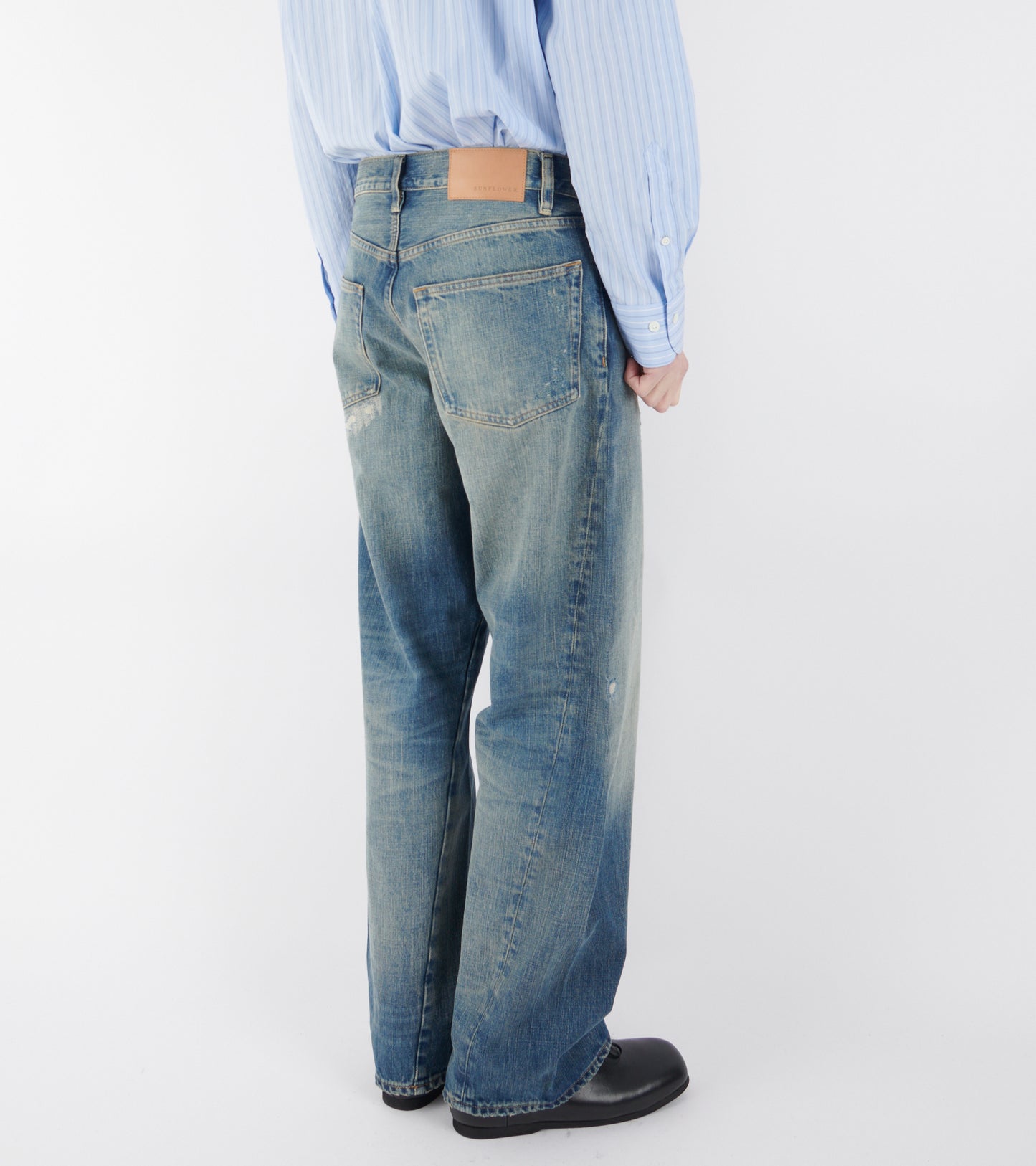 Wide Twist Jeans Well Worn Blue