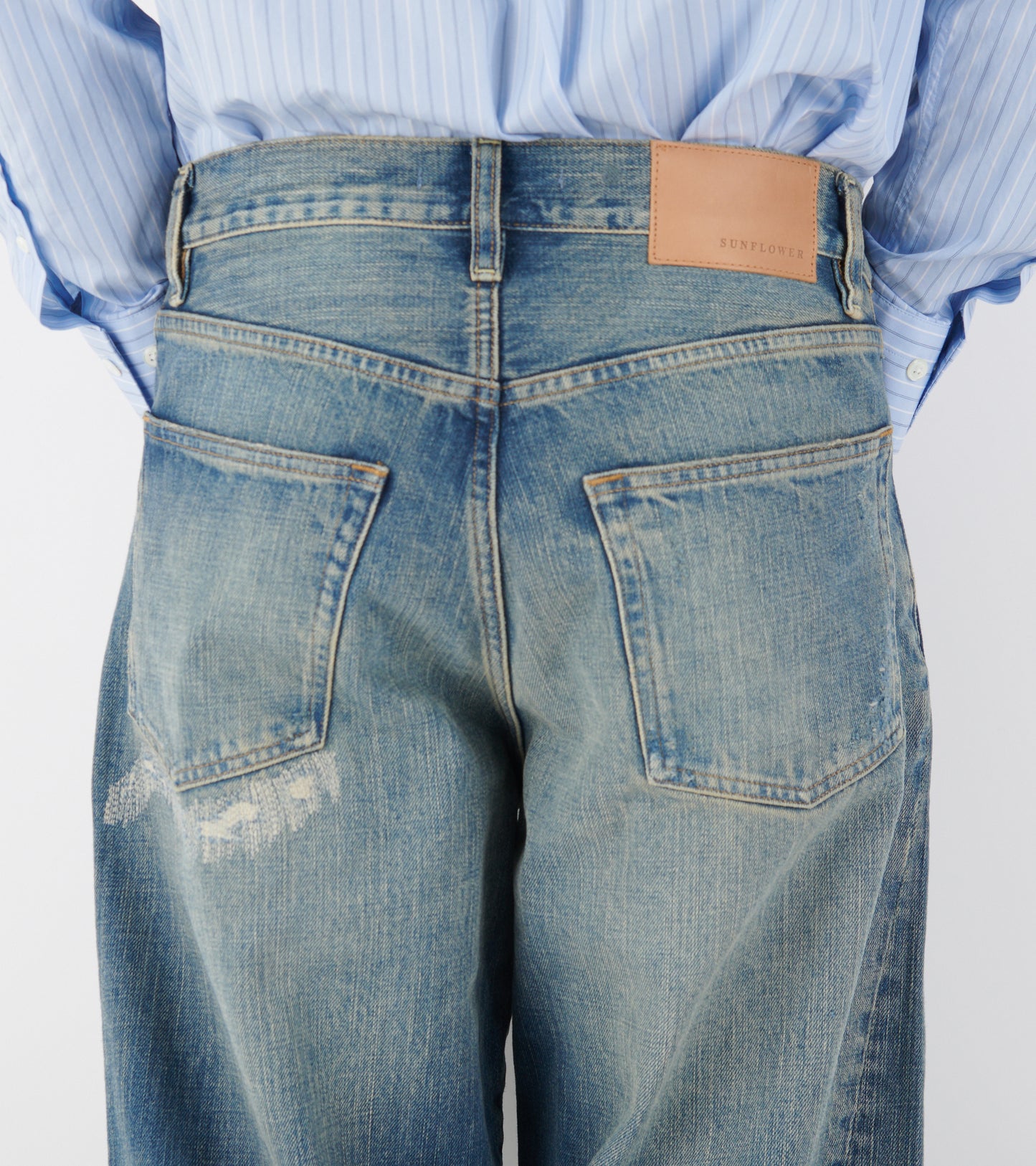 Wide Twist Jeans Well Worn Blue