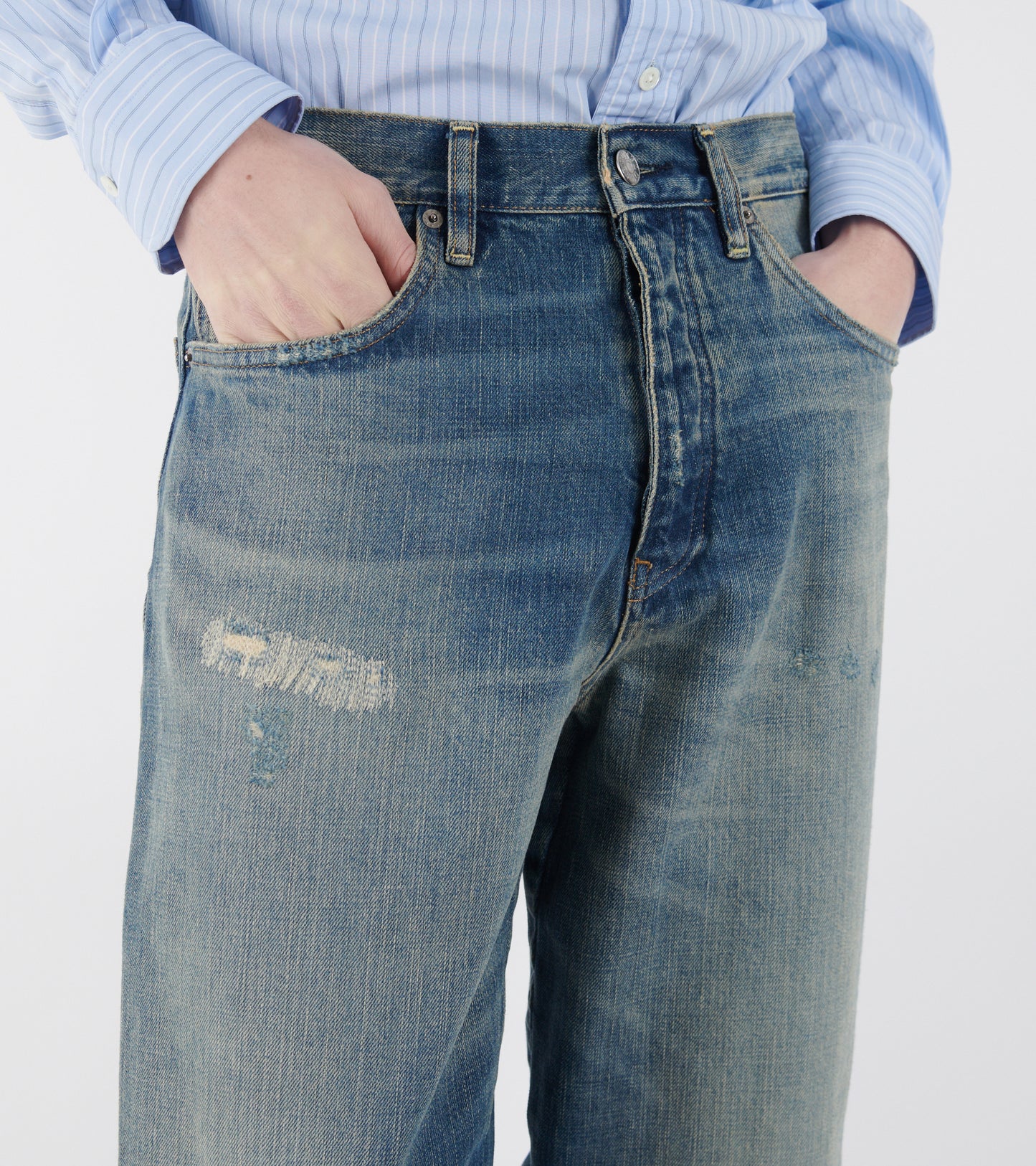 Wide Twist Jeans Well Worn Blue