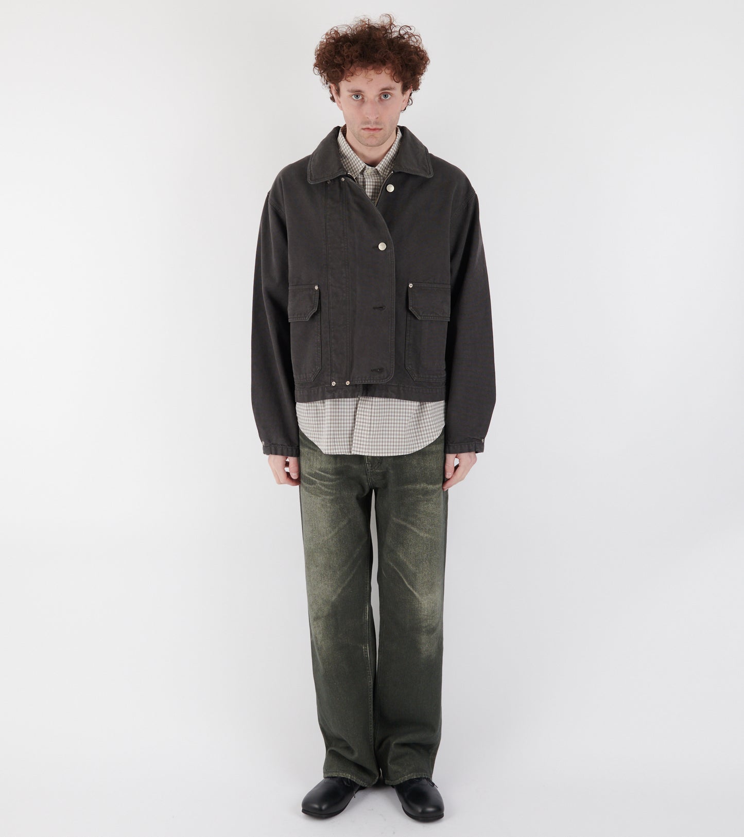 Courier Jacket Washed Grey Canvas