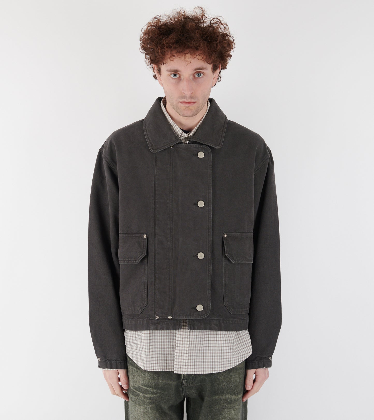 Courier Jacket Washed Grey Canvas