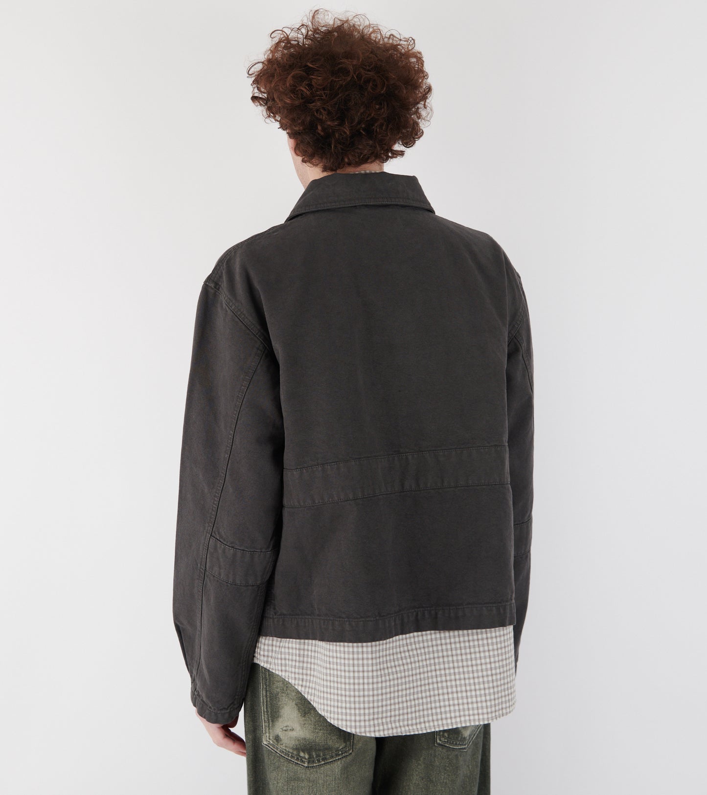 Courier Jacket Washed Grey Canvas