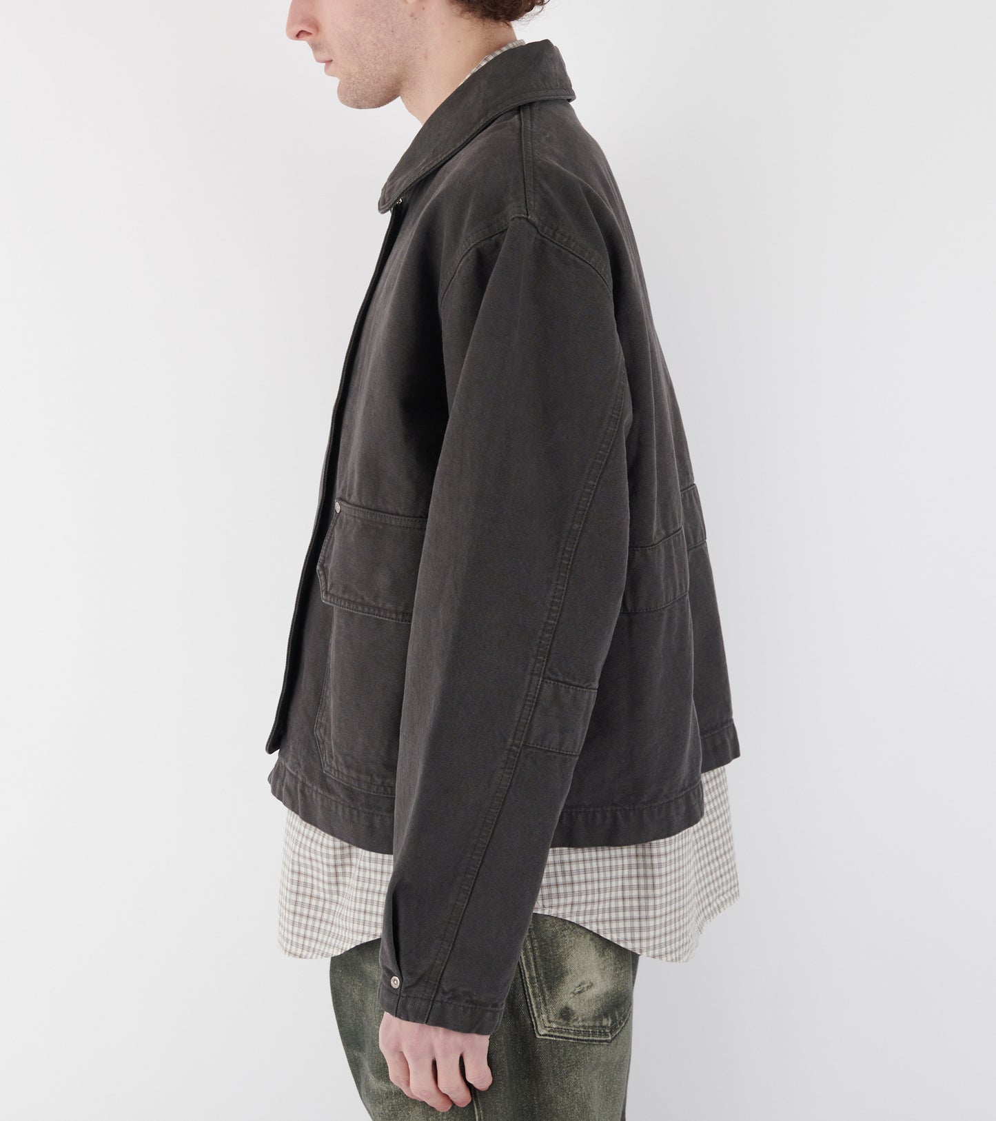 Courier Jacket Washed Grey Canvas