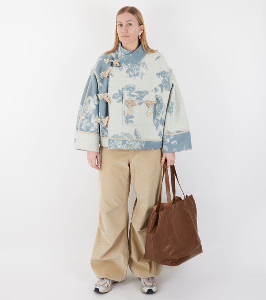 Full Grain Leather Tote Bag Militare Brown