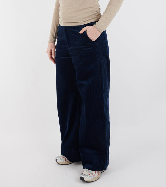 Corduroy Wide Pants Navy