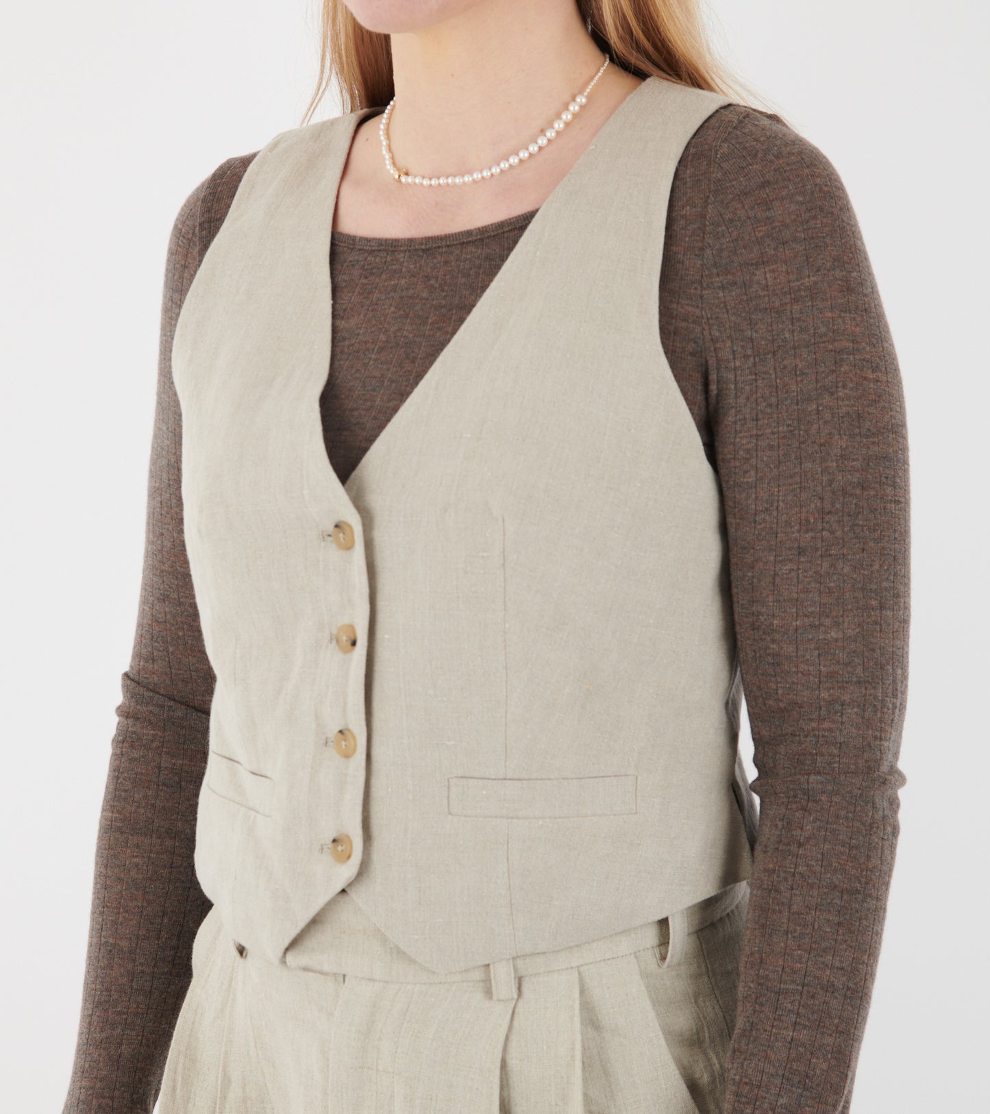 Linen Vest Nature