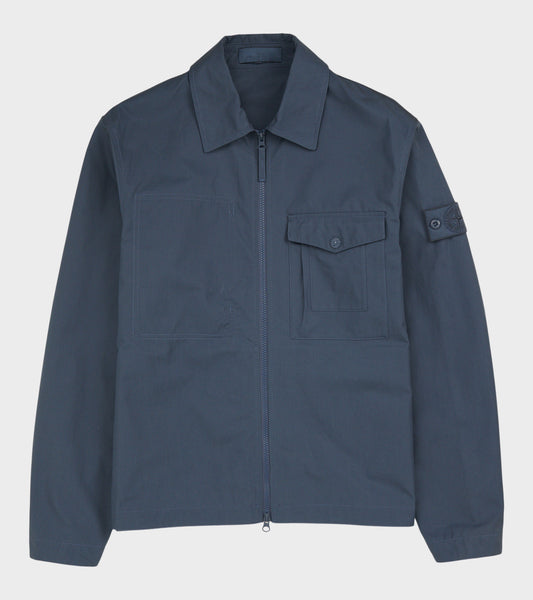 Cotton Ghost Overshirt Dusty Petrol Blue