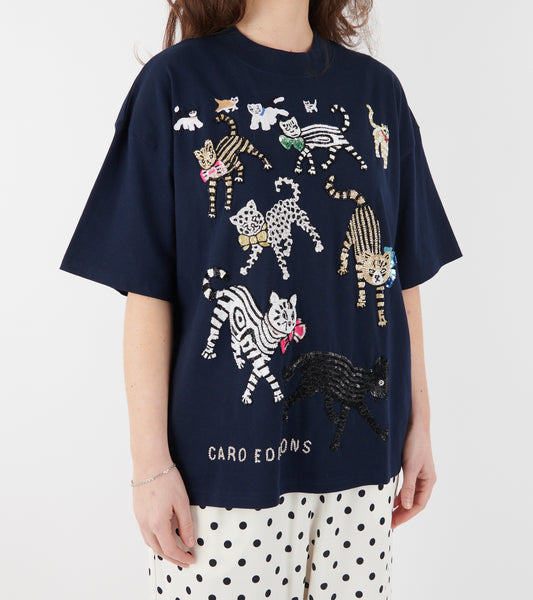 Freddie T-shirt Cats Navy