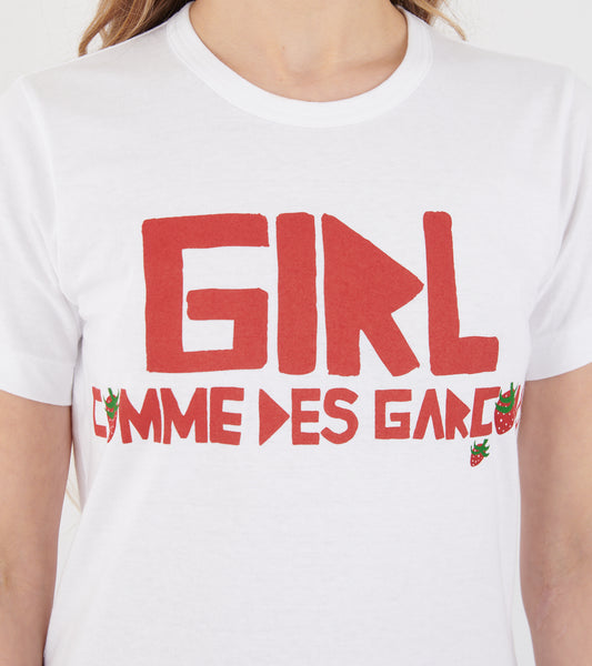 Strawberry Logo T-shirt White