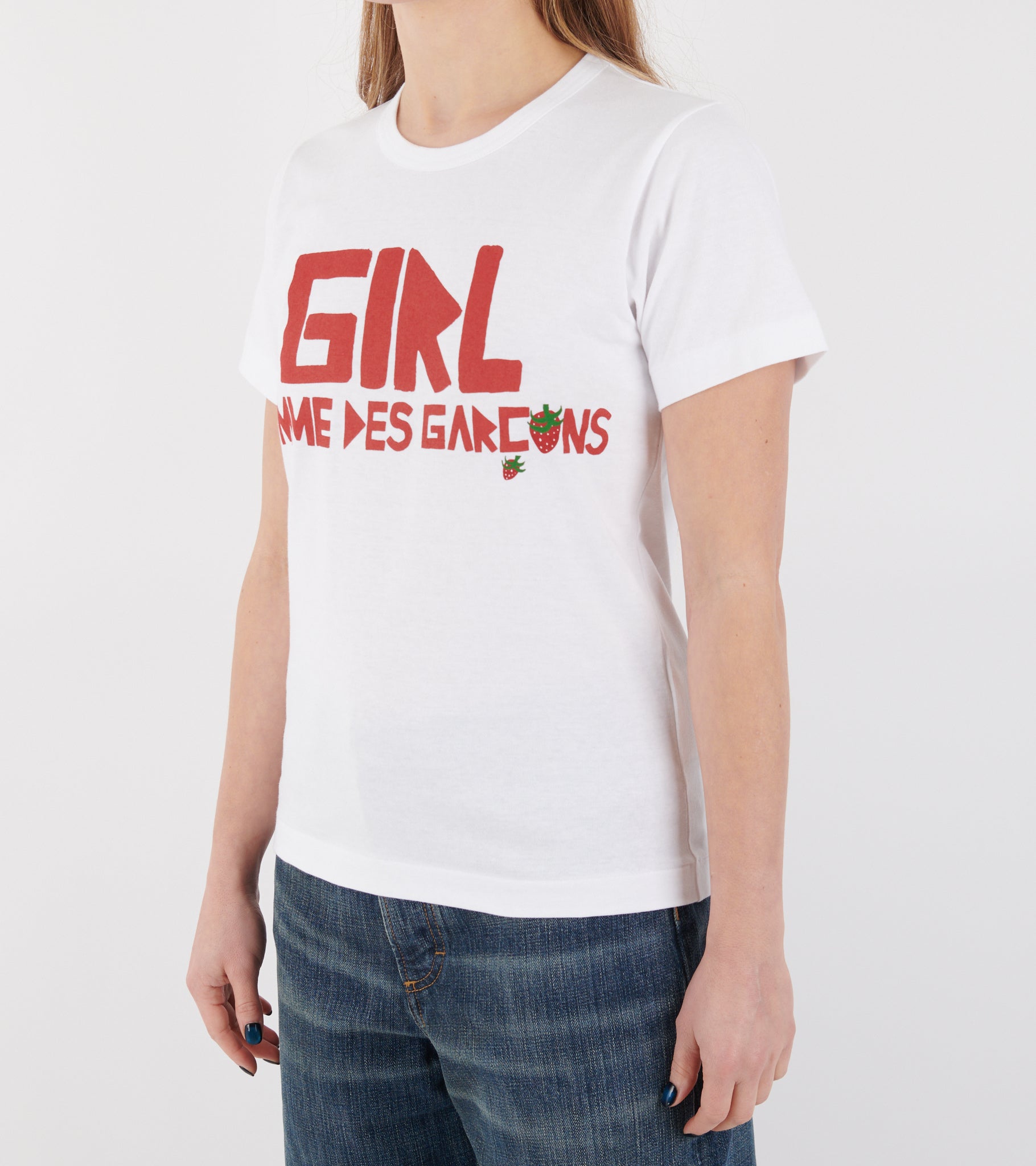 Strawberry Logo T-shirt White – Dr. Adams