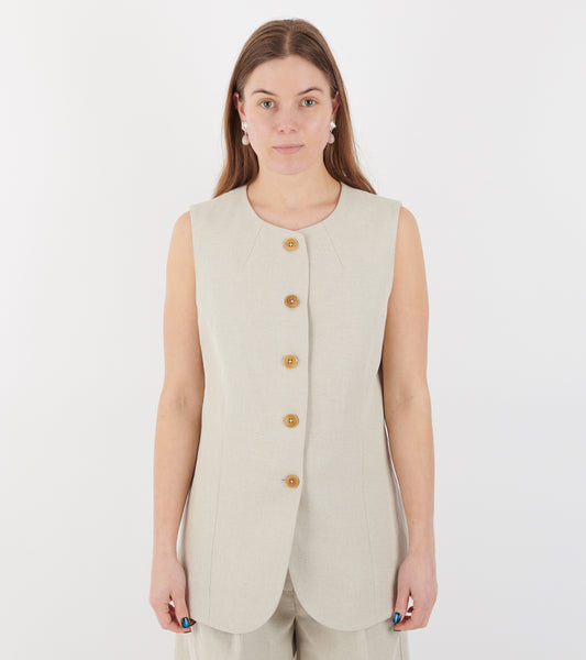 Clementine Waistcoat Natural