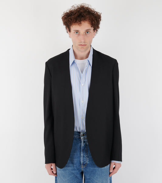 Minimal Wool Jacket Black