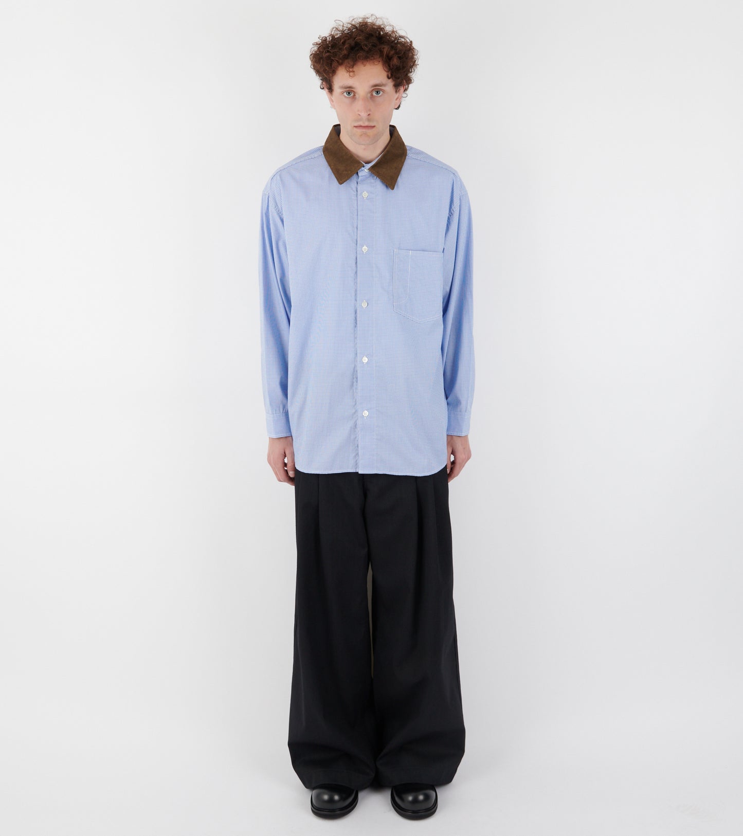 Check Shirt Light Blue/Brown