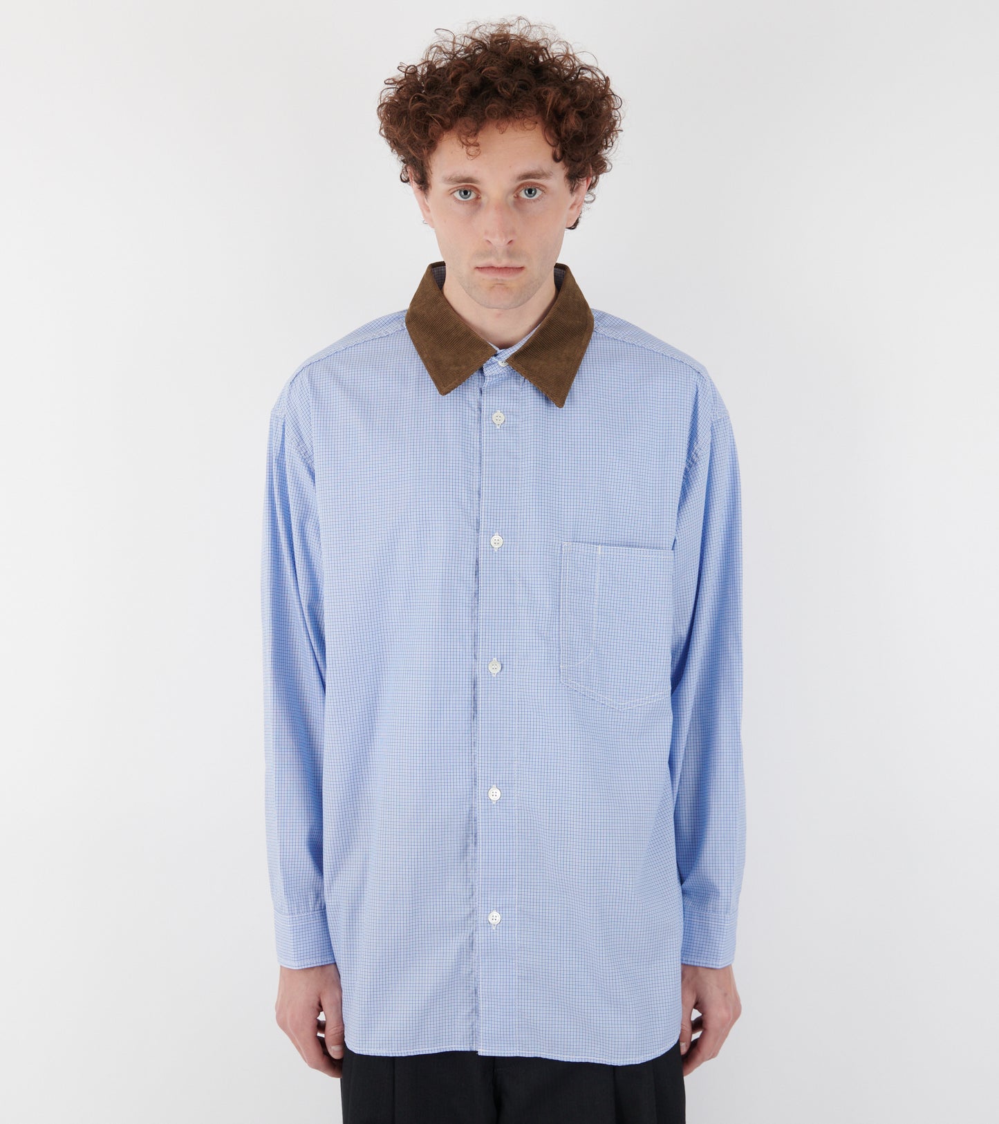 Check Shirt Light Blue/Brown