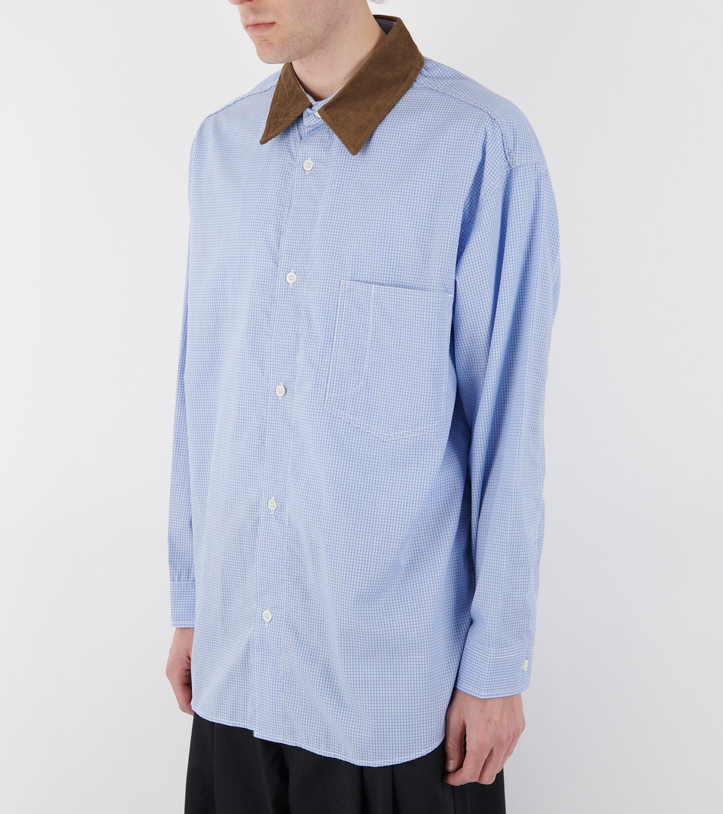 Check Shirt Light Blue/Brown