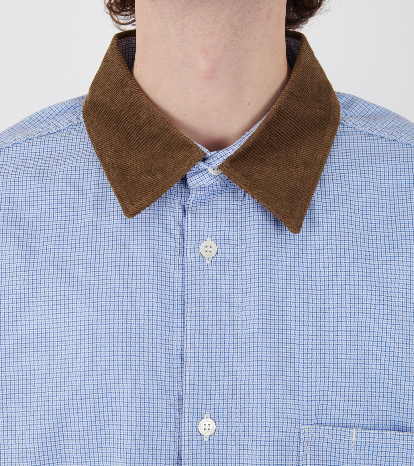 Check Shirt Light Blue/Brown