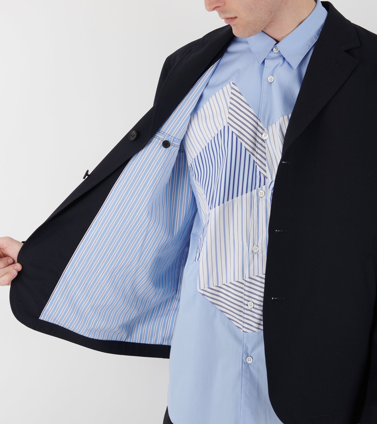 Tropical Wool Blazer Dark Navy