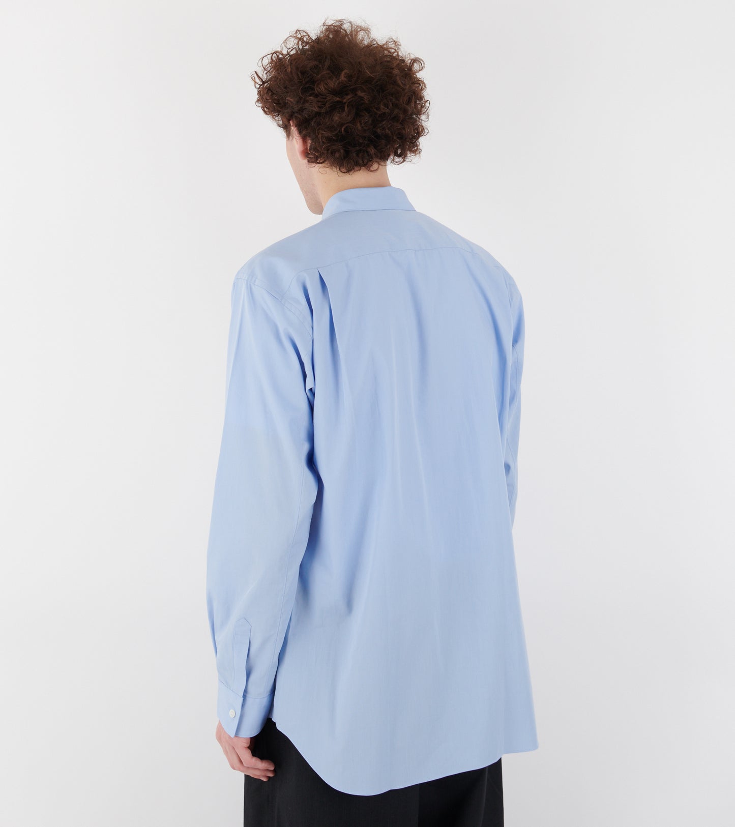 Color Patchwork Shirt Light Blue