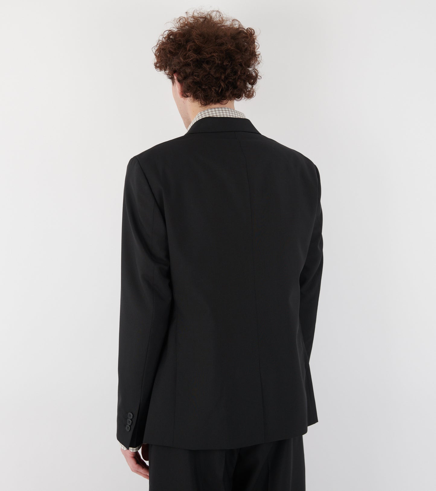 Single Breasted Blazer Black Tropical Wool