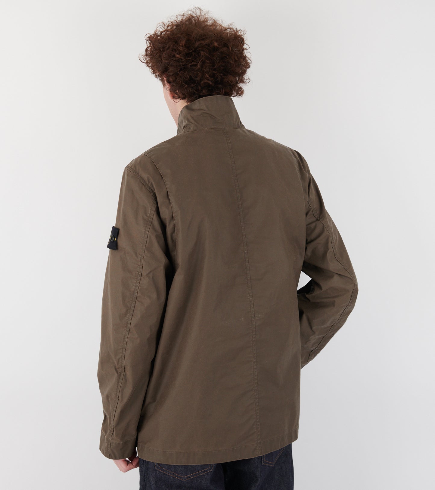 Waxed Pigment Cotton Tela Jacket Brown