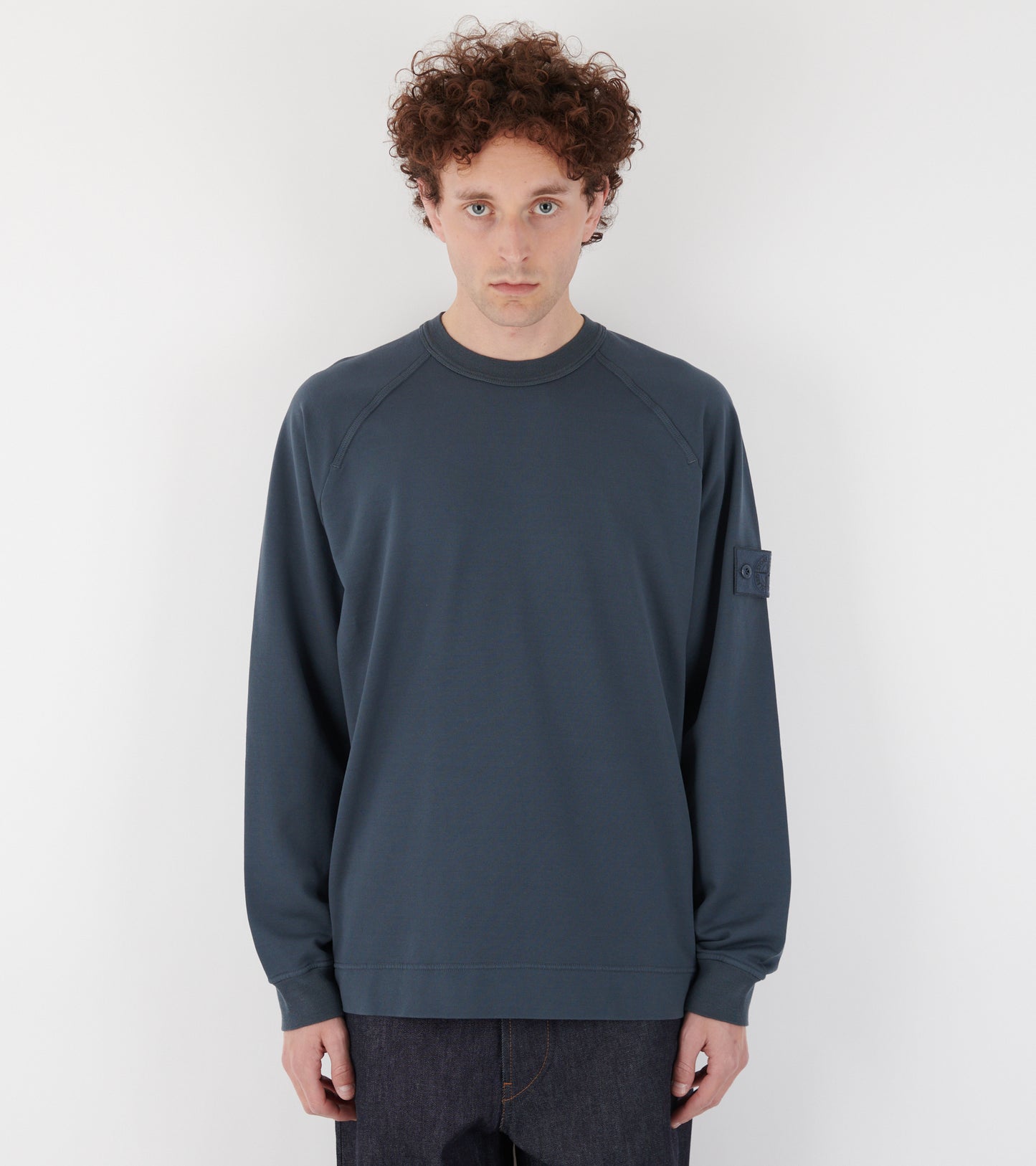 Relaxed Lightweight Sweatshirt Dusty Petrol Blue