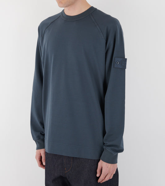 Relaxed Lightweight Sweatshirt Dusty Petrol Blue