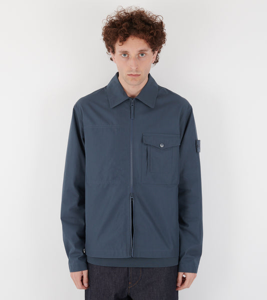 Cotton Ghost Overshirt Dusty Petrol Blue
