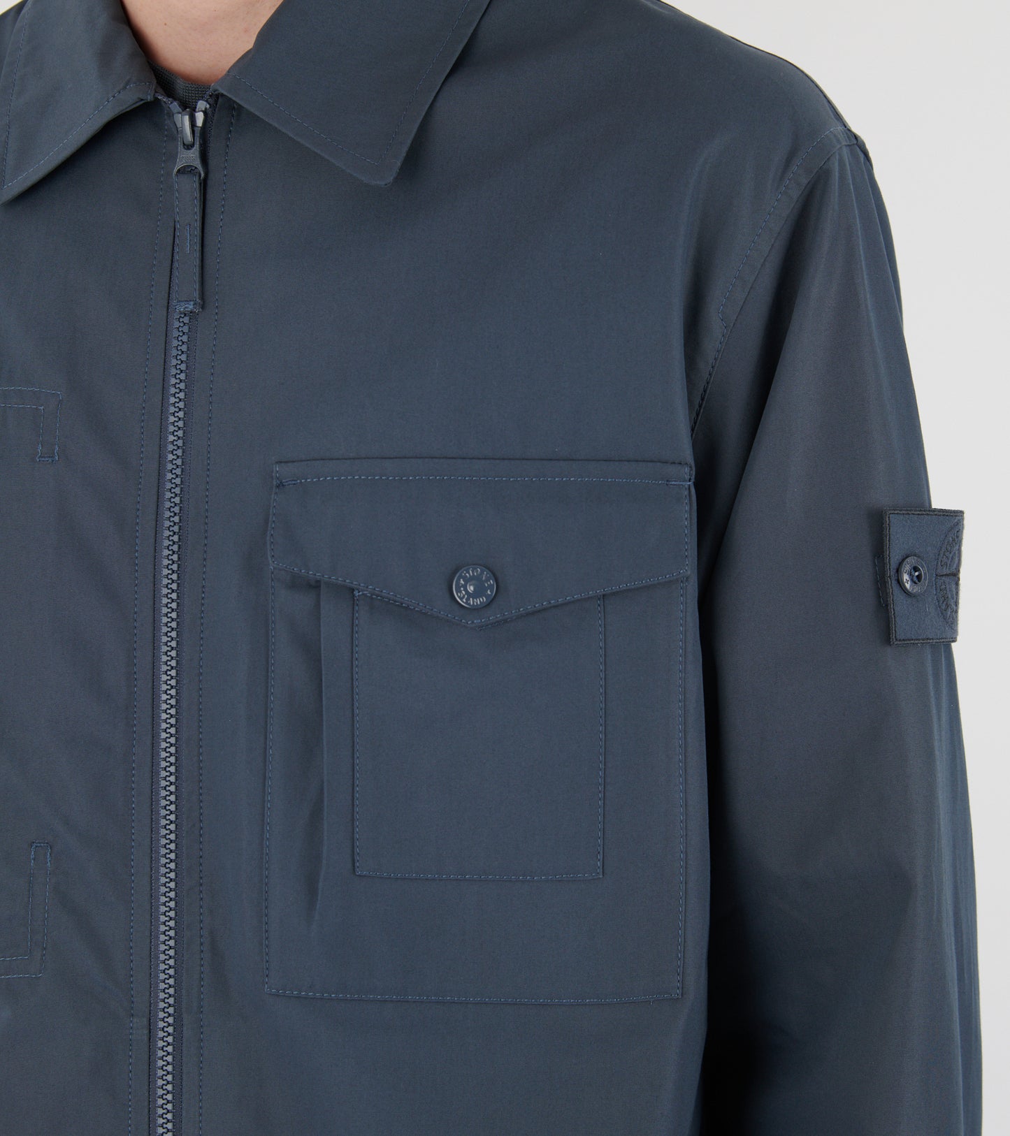 Cotton Ghost Overshirt Dusty Petrol Blue