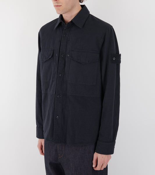 Linen Ghost Overshirt Navy
